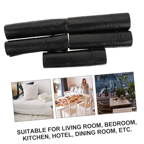 Abaodam 75pcs Heavy Duty Drawstring Trash Bags Thick Degradable Garbage Bags for Home Kitchen Office Unscented Rubbish Liners with Strong Load-bearing and Odor Barrier Design