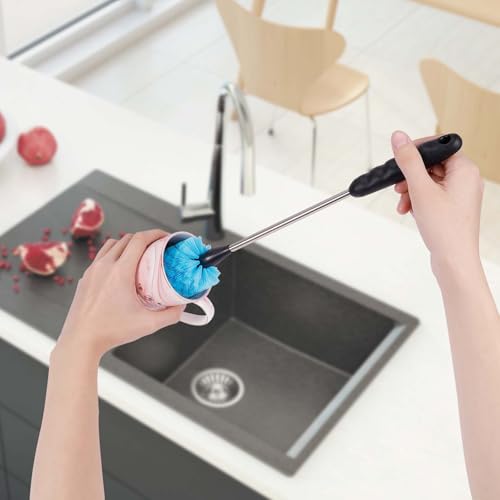 Bottle Brush Cleaner Kit, Water Bottle Washer & Cup Scrubber Brush Set | Bottle Cleaning Brush Set with Straw, Glass Water Bottle Washer and Cup Scrubber Kit for All Bottles