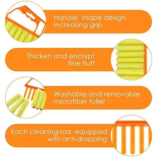 Window Venetian Blind Cleaner Duster Tool Removable Washable 7 Fingers Dusting Cleaner and Air Vent Cleaner for Cleaning Blinds Air Conditioner