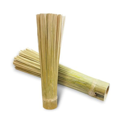 2-Pack Natural Bamboo Cleaning Brush Set Heavy Duty Wok Scrubber for Cast Iron Pans, BBQ Grills & Pots Stubborn Stain Remover, Kitchen Scrub Brush