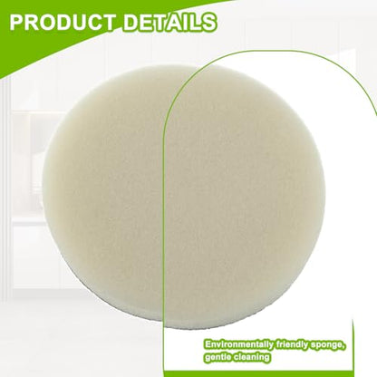 16pcs Foam Pads Power Scrubber Pads Set Electric Scrubber Replacement Scouring Pads fit for Dremel Versa Scouring Pads,White - size: White