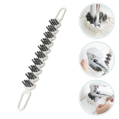 UKCOCO 2pcs Bendable Crevice Cleaning Brush Set, Small Metal Bristle Gap Cleaner for Kitchen, Bathroom, and Household Debris Removal