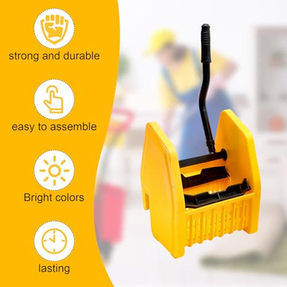 Sasylvia Yellow Mop Wringer Replacement Down Press Mop Bucket Wringer Industrial Cleaning Accessories for Commercial Floor Mopping Buckets Restaurant Supplies, 26quart or 33 Quart(Down Press)
