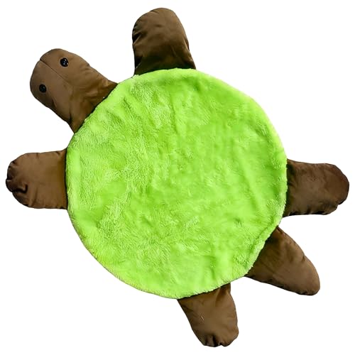 11 Inch Double Sided Turtle Floor Mop with Square Pad Hands Free Washable Foot Mop Pad Reusable Floor Dust Stains Hair Cleaner for Home Office Hardwood Tile Laminate - color: Green, size: 11 Inch