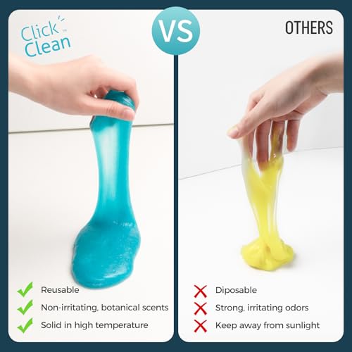 CLICK CLEAN 2Pcs Cleaning Gel for Car, 7oz Car Detailing Tools, Cleaning Putty Gel, Interior Cleaner Universal Dust Cleaner for Keyboard, Laptop, Air Vents (Bluebell) - color: Blue+Blue