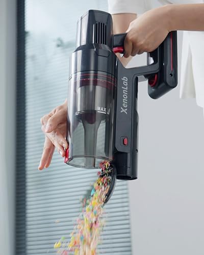 Cordless Vacuum Cleaner, 75Mins/55KPa/650W Freestanding Vacuum Cleaners for Home, with Anti-Static&Anti-Tangle Brush, LED Touch Screen, Stick Vacuum for Carpets, Pet Hair, Hardwood Floors