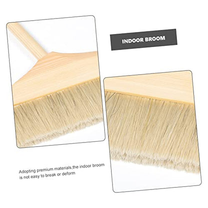 Soft Bristle Indoor Broom with Long Handle Lightweight Detachable Sweeping Brush for Home Kitchen and Office Cleaning Efficient Corner Cleaning Tool