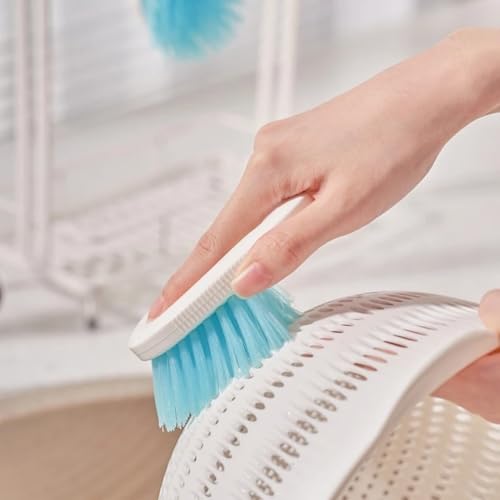 Heavy Duty Scrub Brush - Kitchen & Bathroom Cleaning Brush with Comfort Grip
