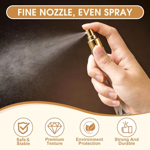 Mini Glass Spray Bottle 50pcs 5ml Clear Spray Bottle Empty, Fine Mist Refillable Mini Perfume Spray Bottle, Perfume Atomizer, Travel Spray Bottle For Hair, Small Empty Sample Containers Portable - style: Spray Bottle5ml-50P