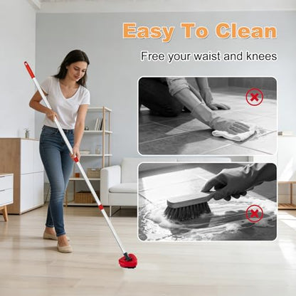 2 Pack Upgrade Scrub Brush for O Cedar Rinseclean 2 Tank,Hard Bristle Scrub Brush Attachment,Scrubber Mop Head for Bathroom Kitchen Wall Tile Floor Cleaning, Not for 1 Tank