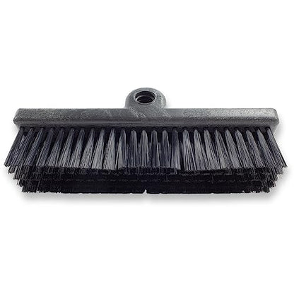 SPARTA 40423EC03 Plastic Floor Scrub Brush, Wall Brush, Equipment Brush With Nonabsorbent Bristles For Industrial Kitchens, Hospitals, Commercial Cleaning, 10 Inches, Black, (Pack of 2) - color: Black