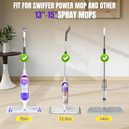 40 Pcs Power Mop Pads for Swiffer PowerMop 500+ Strips Multi-Surface Refill Pad Disposable Spray Mopping Pads Head Refills for Floor Cleaning (Quick-Absorb, No Residue & Disposable) - size: 40 Pcs