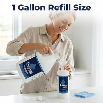 The Everywhere Cleaner Hypochlorous Acid Spray 500ppm (HOCL) - Multi-Surface Household Cleaner & Odor Neutralizer for Kitchen, Bathroom, Sealed Floors, No Fumes, No Residue - 1 Gallon x 2 Pack - size: 128 Fl Oz (Pack of 2)