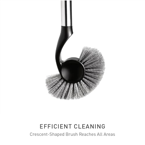 simplehuman Toilet Brush with Caddy Stainless Steel, Black - color: Black, size: Toilet Brush Only, style: Toilet Brush