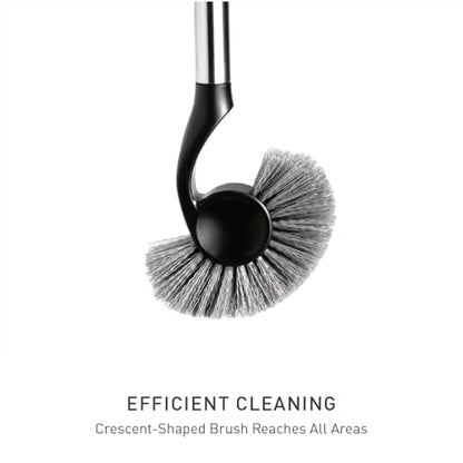 simplehuman Toilet Brush with Caddy Stainless Steel, Black - color: Black, size: Toilet Brush Only, style: Toilet Brush