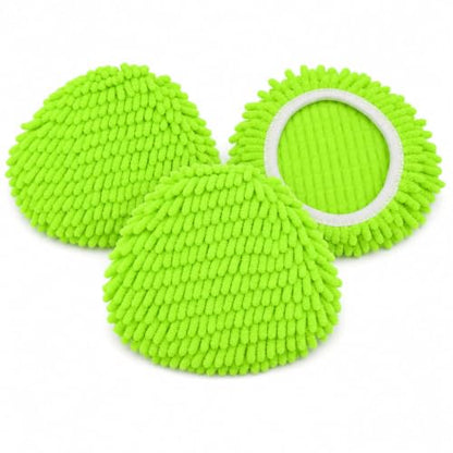 3 Pack Chenille Microfiber Mop Head Covers Compatible with O-Cedar Triangle Mops, Reusable Washable Mop Pad Refills, Replacement for Hardwood, Tile, Laminate & Vinyl Floors