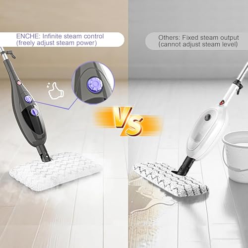12 in 1 Steam Mop,Detachable Handheld Steam Cleaner for Hardwood Floors, Tile, Carpet, Clothes, Windows & Furniture, Lightweight Floor Steamer with 15S Fast Heat-Up & Adjustable Steam