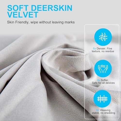 2 Pack Microfiber Liner Cleaning Cloth 15" 16" MacBook Air/MacBook Pro Screen Keyboard Imprint Protection, Keyboard Protector Compatible with MacBook Air 15.3" /MacBook Pro 15"/MacBook Pro 16" - color: Grey（2 Pack）, size: 13.19" x 8.66"