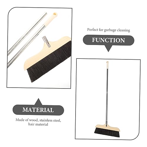 ABOOFAN Long Handle Soft Bristle Broom for Home and Office Floor Cleaning Static Dust Brush with Hanging for Kitchen Garage and Hard to Reach Corners