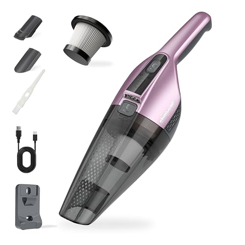 Shop-Vac S1 12V Handheld Vacuum Cordless, Dual-Speed Powerful Portable Car Vacuum Rechargeable, Wall-Mounted Lightweight Hand Vacuum for Home & Car, LED Illumination, HEPA Filter, Purple - color: Purple