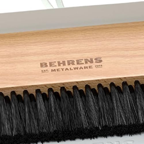 Behrens White Galvanized Dustpan & Brush Set - color: White
