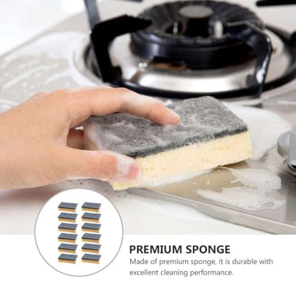 DOITOOL 12pcs Dual-Sided Kitchen Cleaning Sponges Set Non-Scratch Dish Washing Scrubber for Household Multi-Purpose Use