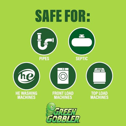 Green Gobbler Premium Washing Machine Cleaner & Deodorizer Tablets with Pipe, Drain & Hose Clean Technology | Front & Top Load Washers | 28 Count (Pack of 2) - size: 28 Count (Pack of 2)