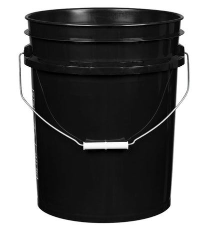 House Naturals 5 Gallon Premium HPDE Plastic Bucket - Made in USA Food Grade Storage Container, BPA Free All Purpose Pail (1, Black) - color: Black