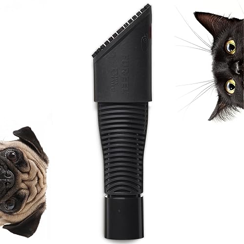 Fur-EEL PRO 1.0 Pet Hair Vacuum Attachment, Rubber Pet Hair Remover | for Car Detaling, Removes Dog Cat Hair, Dirt, rubber bristle fits 1-1/4, 1-3/8, 1-1/2 in Round Hoses, Fang Handle & Adapter - color: Pro V.1.0