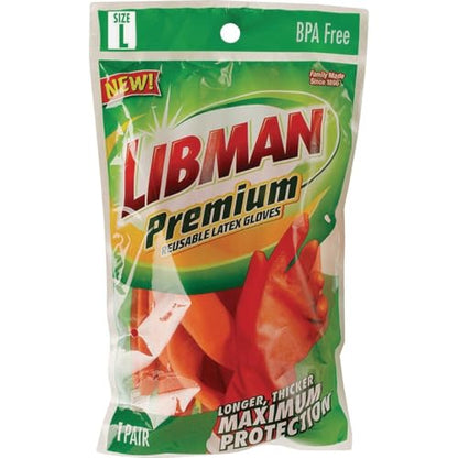 Libman Premium Large Reusable Latex Gloves - 1 Each