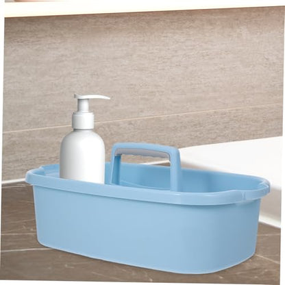 ORFOFE Portable Cleaning Tool Organizer Basket with Handle Large Capacity Abs Storage Tote for Bathroom Dorm Kitchen and Household Supplies Multiuse Caddy for Toiletries and Cleaning Equipment