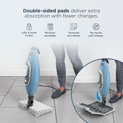 Shark Lift-Away 5-in-1 Steam Mop with Detachable Handheld Steam Cleaner, for Whole Home Cleaning including Sealed Hard Floors, Kitchens, Bathrooms, Upholstery, Cars, Grout & more, Blueberry, S3972BRN - style: Steam Lift-Away Premium