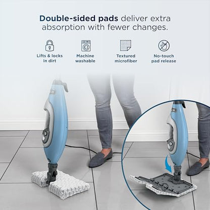 Shark Lift-Away 5-in-1 Steam Mop with Detachable Handheld Steam Cleaner, for Whole Home Cleaning including Sealed Hard Floors, Kitchens, Bathrooms, Upholstery, Cars, Grout & more, Blueberry, S3972BRN - style: Steam Lift-Away Premium