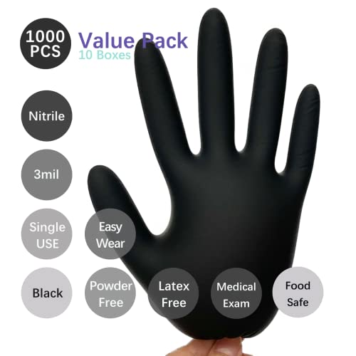 Dr.GreenPanda Nitrile Gloves - 3 Mil - Food Safe & Medical Exam Disposable Gloves - Latex Free Powder Free Non-Sterile