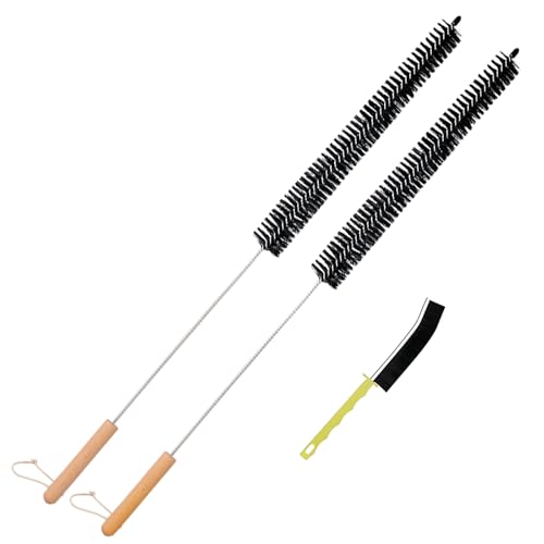 2 Pack Refrigerator Coil Cleaning Brush - 30 Inch Long Handle Dryer Lint Brush Vent Cleaner for Household Use, Duct Remover, Crevice Cleaning Brush, Washing Machine Cleaning Tools - size: 2 Pack