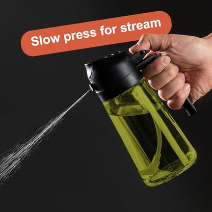 CXINYI - 16oz/470ml Olive Oil Dispenser for Kitchen with Stickers - 2 in 1 Olive Oil Sprayer for Cooking, Air Fryer, and Salad, 2 Black (Light-Proof Kitchen Gadget) - color: 2 Black