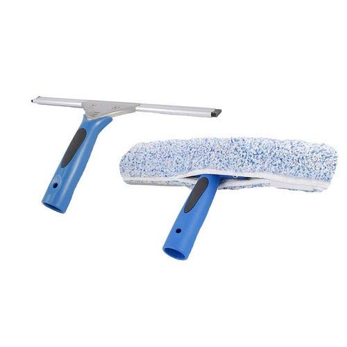 Ettore 65000 Professional ProGrip Window Cleaning Kit; 12-Inch ProGrip Squeegee and 10-Inch ProGrip Microfiber Washer