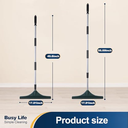 Yocada Artificial Turf Rake Grass Brush Broom Carpet Lawn Leaf Rake Cleaner Broom Telescopic Iron Pole for Yard Cleaning and Pet Hair Removal 56.69"