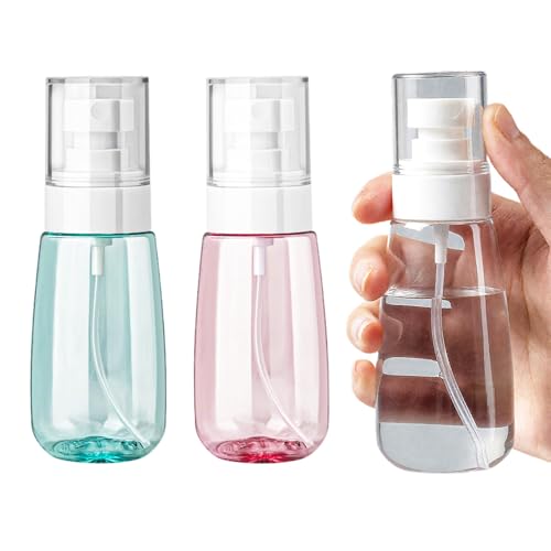 3 Pack Mini Spray Bottles 2oz / 60ml, Fine Mist Water Spray Bottle Leak Proof, Refillable Travel Bottles for Toner, Cosmetics & Hair Care - color: Multiple Color