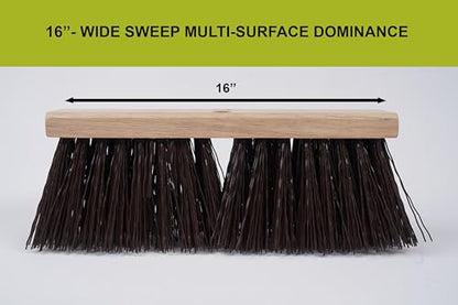 16" Brown Polypropylene Street Broom