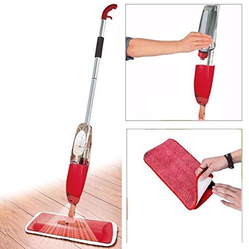 Aluminium Microfiber Floor Cleaning Spray Mop with Removable Washable Cleaning Pad Spray Mop for Floor Cleaning Microfiber Mop for Tile Floors