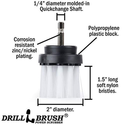 Cleaning Supplies - Truck Accessories - Detailing Brush - Carpet Cleaner Brush - Car Cleaning Brush - Professional Car Detailing Kit - Tire Cleaning Brush - Car Accessories for Men - Power Scrub Brush - color: White