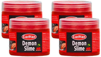 CarPlan Demon Slime 5.6 Oz - Car Interior Cleaner Gel | Putty Removes Dust & Dirt - for Detailing, Cleaning Vents, Cup Holders, Keyboards, Offices | Hot Cherry Scent (Pack of 4) - size: 160g (Pack of 4)