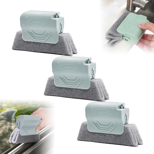 Magic Window Track Cleaner, 2024 Upgraded Window Groove Cleaning Brush Tools Set, Hand-held Window Track Cleaner Brushes Tools Set for Window lides Gaps Tile Lines Shutter Car Vents (Gray 3PCS) - color: Gray 3pcs