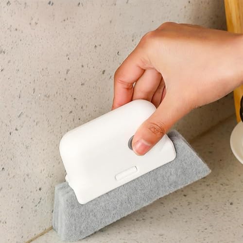 Window Track Cleaning Brush – Single Handheld Brush for Sliding Door, Window Sills, Small Gaps, and Crevices, Efficient Dirt and Water Stain Removal - color: 1white