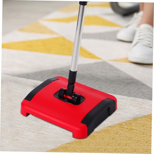 KICHOUSE Lightweight Manual Carpet Sweeper with Height Non-Electric Handheld Vacuum for Efficient Pet Hair Removal Carpets and Floors