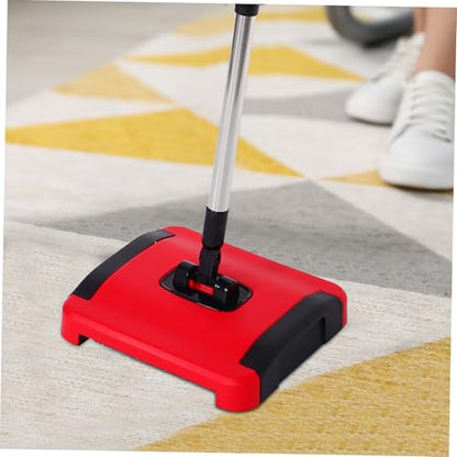 KICHOUSE Lightweight Manual Carpet Sweeper with Height Non-Electric Handheld Vacuum for Efficient Pet Hair Removal Carpets and Floors