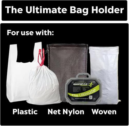 Medium SnapRing Trash Bag Holder | Portable Garbage Opener Frame for 5–30 Gallon Grocery Recycling Bags | Indoor Yard Cleanup Organizer - size: 1 Count (Pack of 1)