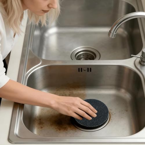Steeli Sponge Sponge for Stainless Steel Cookware, Scratch-Free Kitchen Cleaning Pad, Removes Burnt-On Stains, Reusable & Durable Non-Abrasive Steel Scrubber (3)