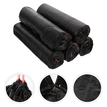 Thick Drawstring Trash Bags 45X50Cm 5pcs Heavy-Duty Disposable Garbage Bags for Home Kitchen Waste for Household Cleaning